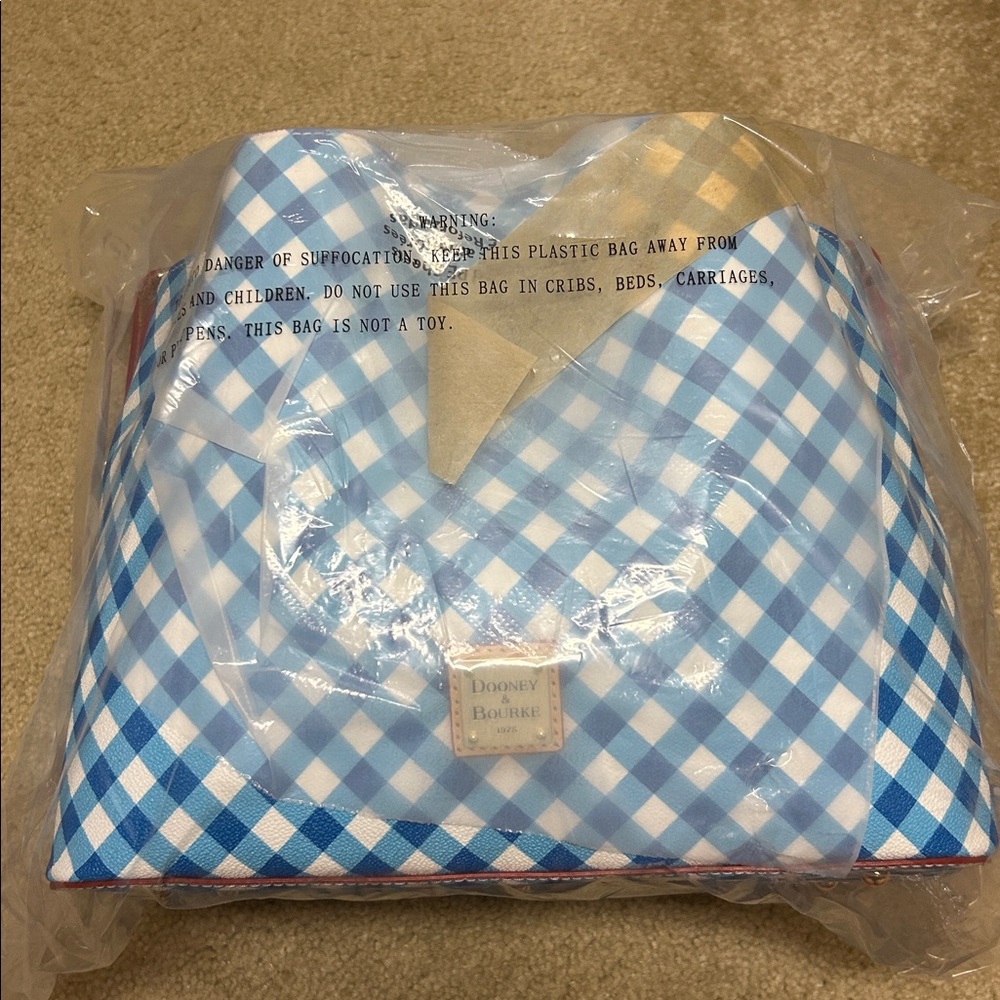 Dooney and Bourke Gingham Sky Blue Brenna - Picture 6 of 7